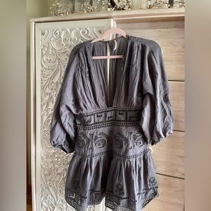 Free people tunic/dress size 10 medium charcoal never worn